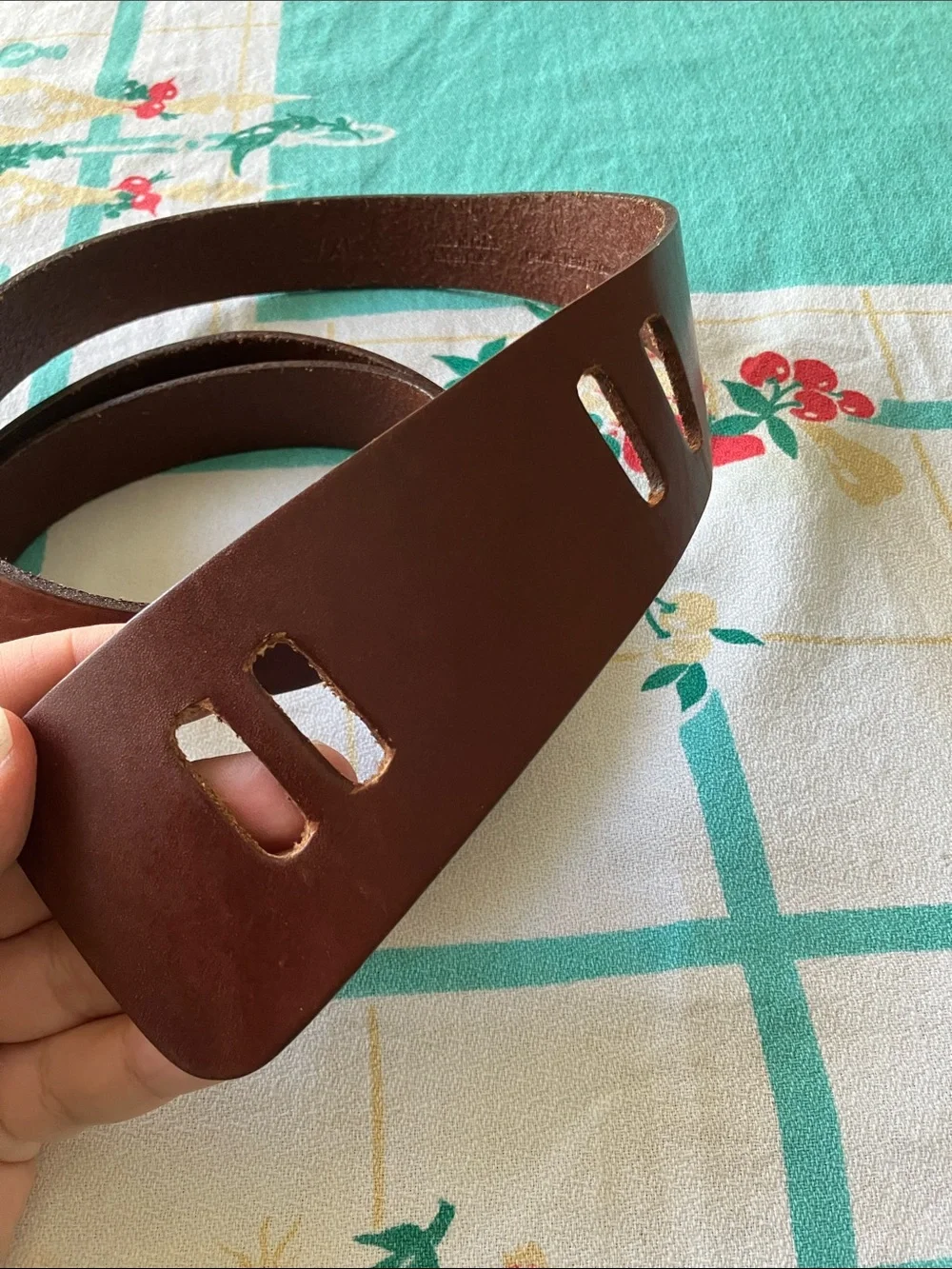 Lole Brown Leather Belt, L/XL